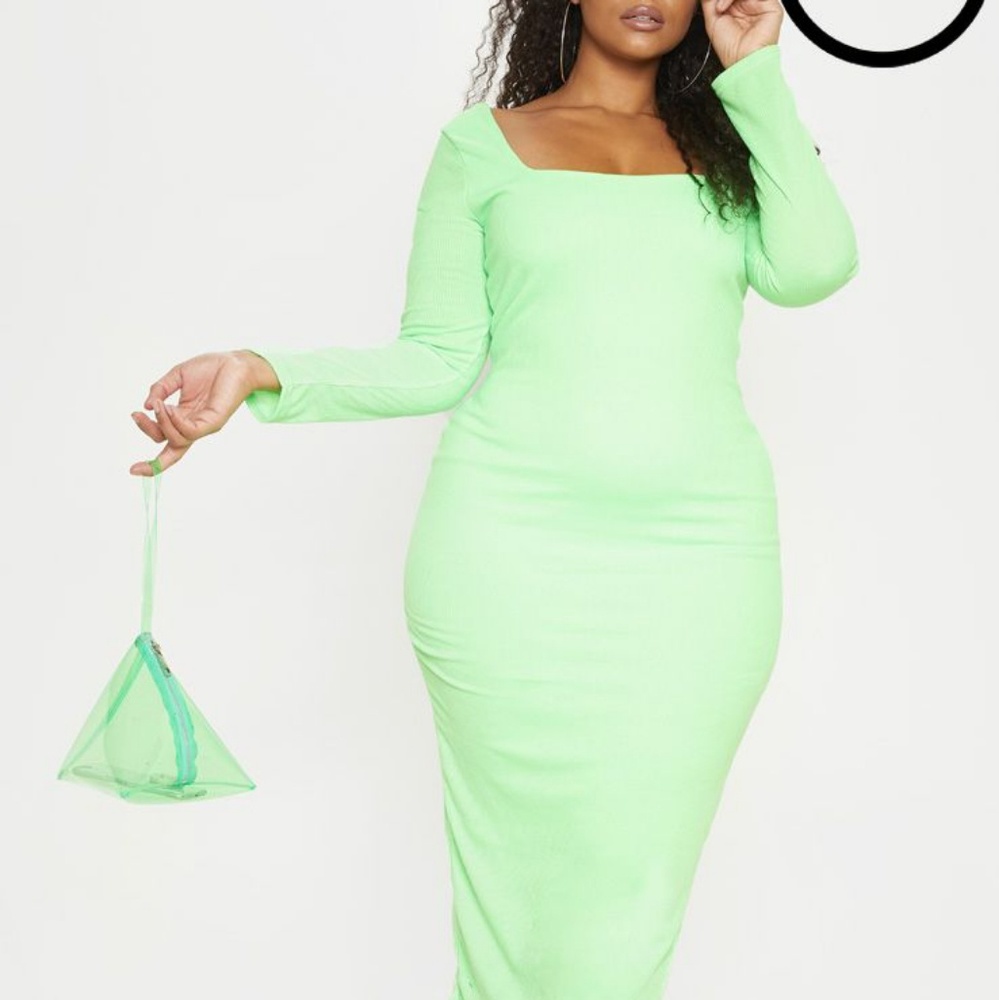 Neon green dress
